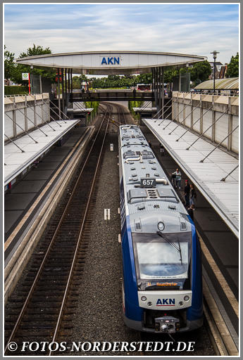 Der AKN-Bahnhof in Henstedt-Ulzburg